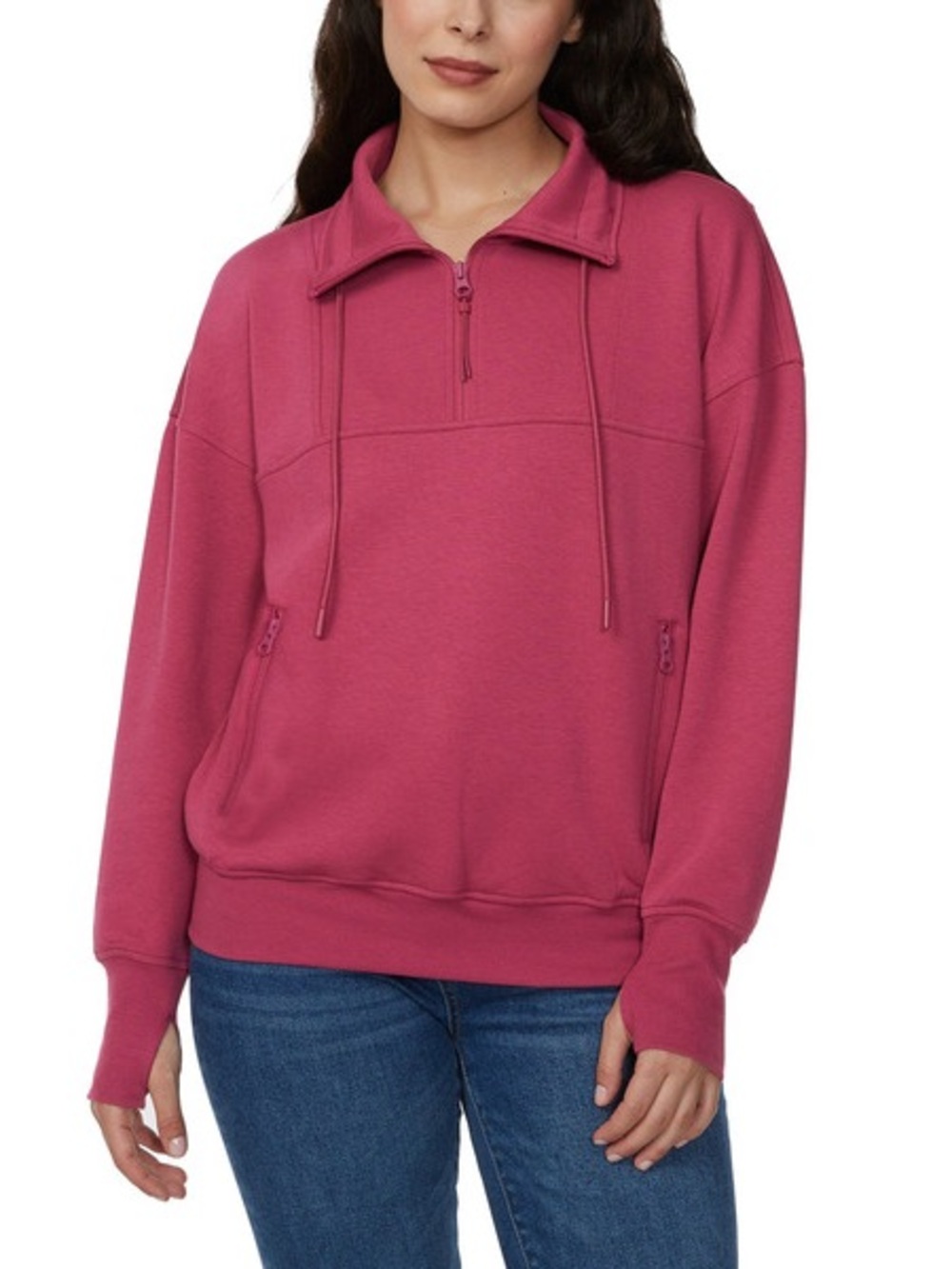 Buffalo David Bitton Women’s Soft Lux Quarter Zip Top sweater